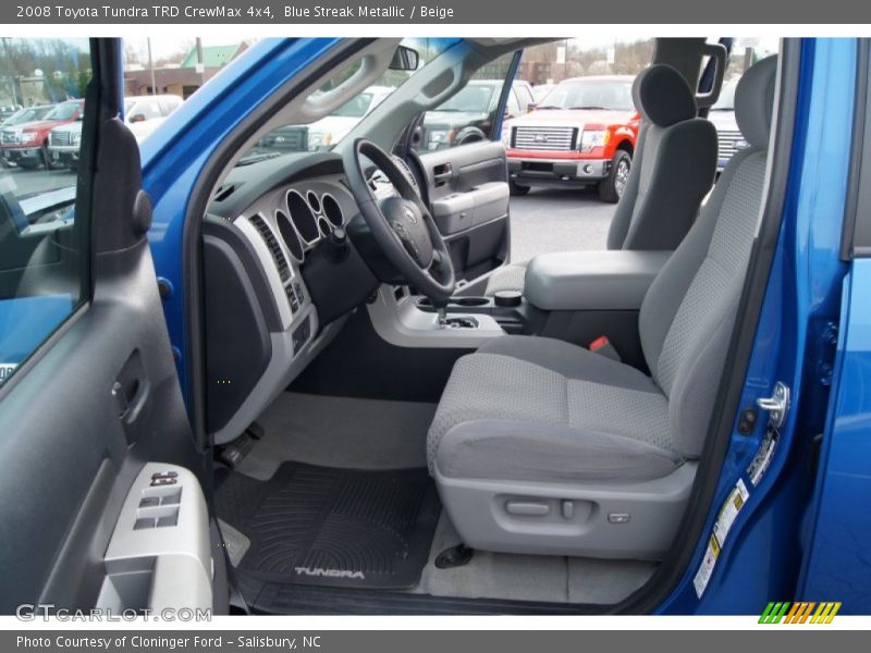 Blue Streak Metallic / Beige 2008 Toyota Tundra TRD CrewMax 4x4