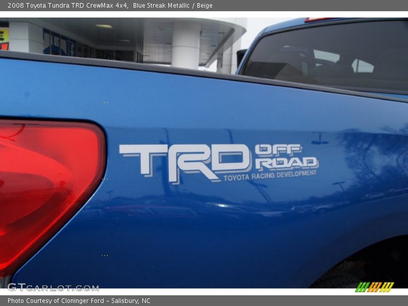 Blue Streak Metallic / Beige 2008 Toyota Tundra TRD CrewMax 4x4