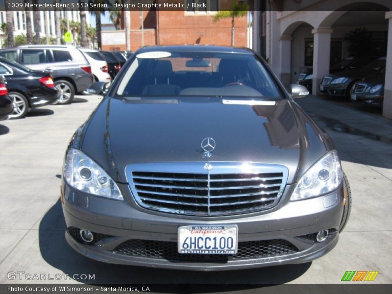 designo Graphite Metallic / Black 2009 Mercedes-Benz S 550 Sedan