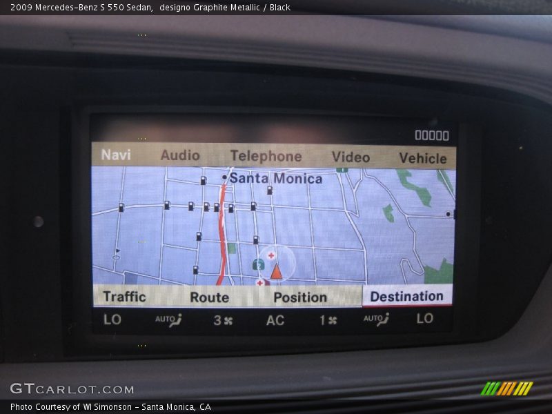 Navigation of 2009 S 550 Sedan