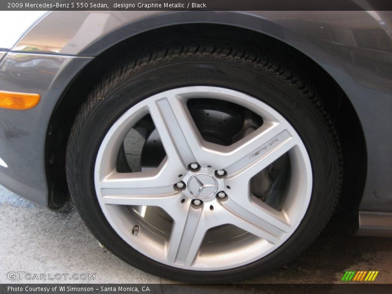 designo Graphite Metallic / Black 2009 Mercedes-Benz S 550 Sedan