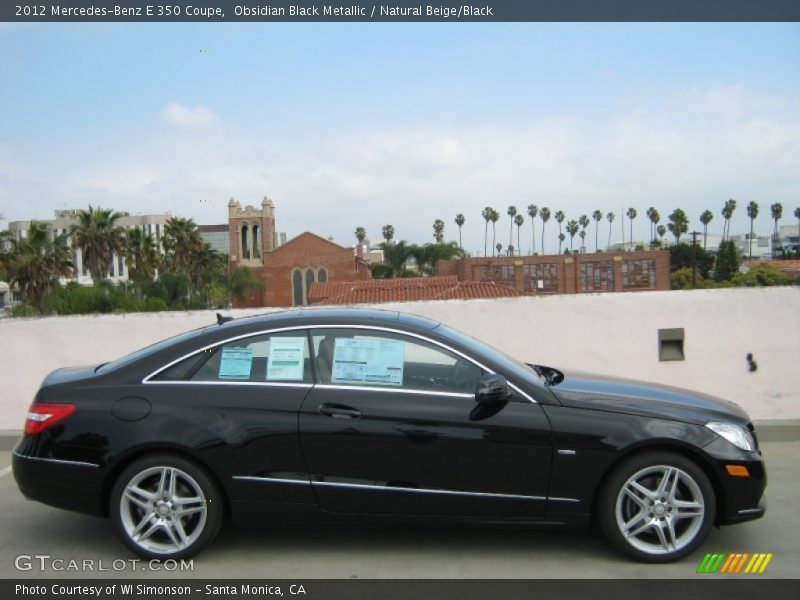 Obsidian Black Metallic / Natural Beige/Black 2012 Mercedes-Benz E 350 Coupe