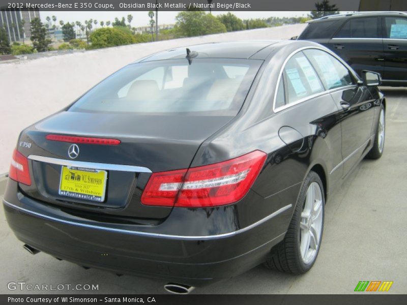 Obsidian Black Metallic / Natural Beige/Black 2012 Mercedes-Benz E 350 Coupe