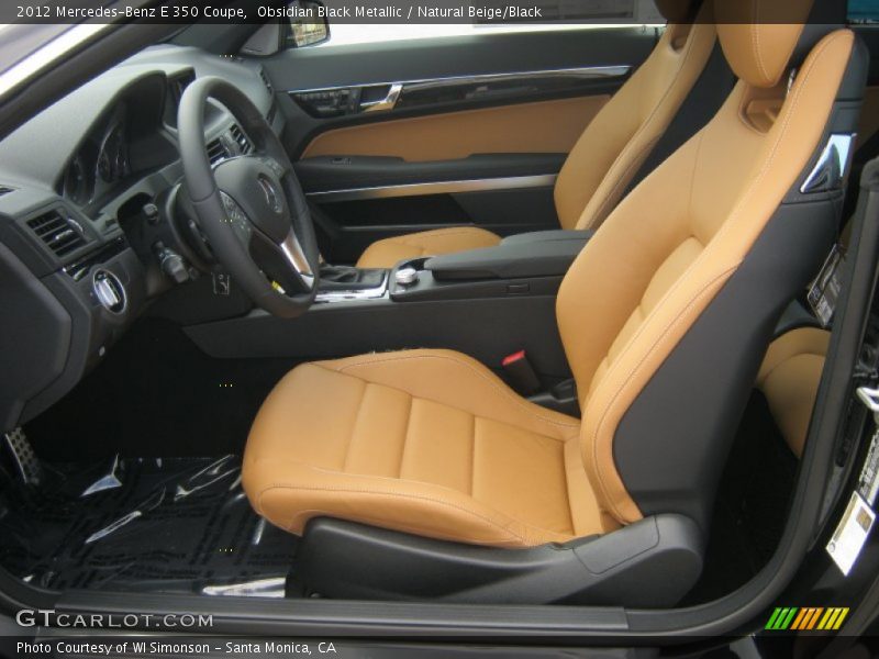 Obsidian Black Metallic / Natural Beige/Black 2012 Mercedes-Benz E 350 Coupe