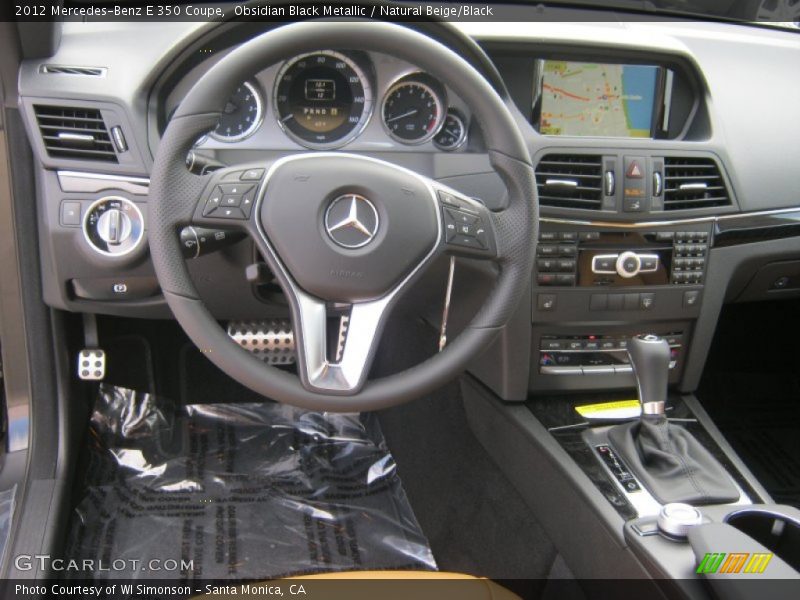 Obsidian Black Metallic / Natural Beige/Black 2012 Mercedes-Benz E 350 Coupe