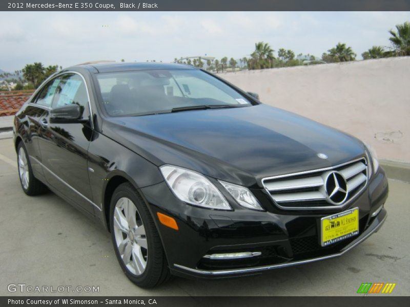 Black / Black 2012 Mercedes-Benz E 350 Coupe