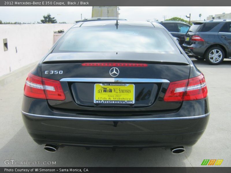 Black / Black 2012 Mercedes-Benz E 350 Coupe