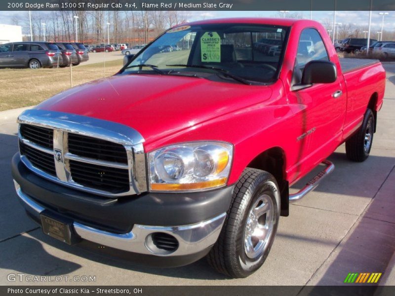 Flame Red / Medium Slate Gray 2006 Dodge Ram 1500 ST Regular Cab 4x4