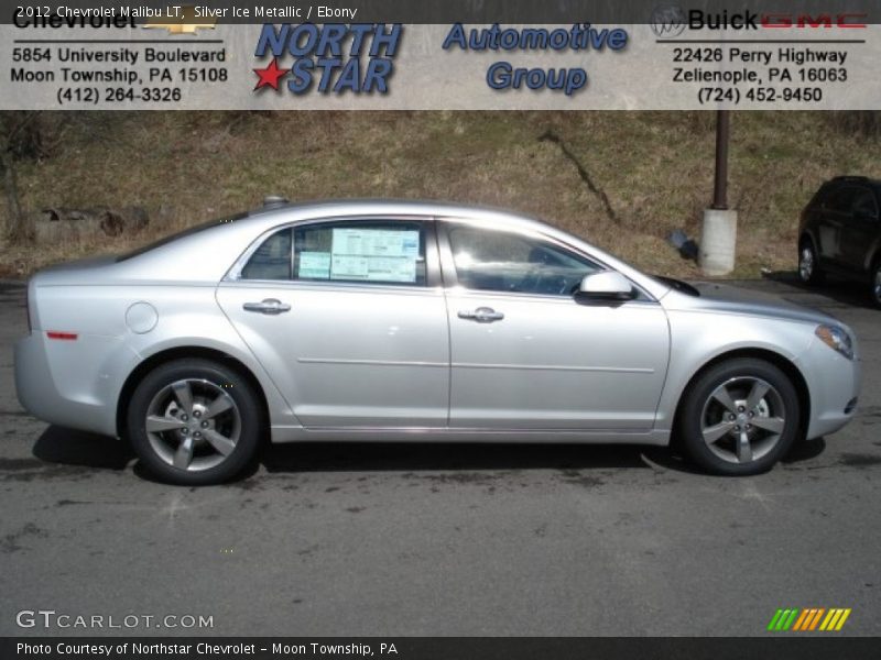 Silver Ice Metallic / Ebony 2012 Chevrolet Malibu LT