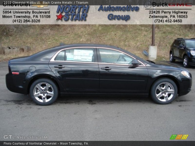 Black Granite Metallic / Titanium 2012 Chevrolet Malibu LS