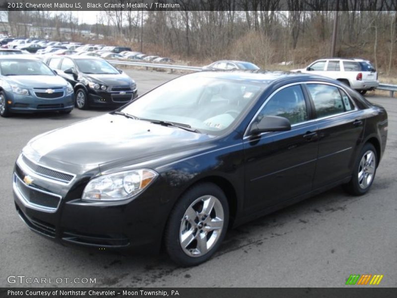Black Granite Metallic / Titanium 2012 Chevrolet Malibu LS