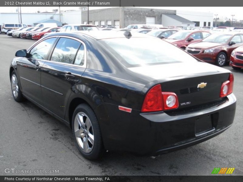 Black Granite Metallic / Titanium 2012 Chevrolet Malibu LS