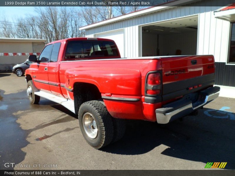 Flame Red / Agate Black 1999 Dodge Ram 3500 Laramie Extended Cab 4x4 Dually