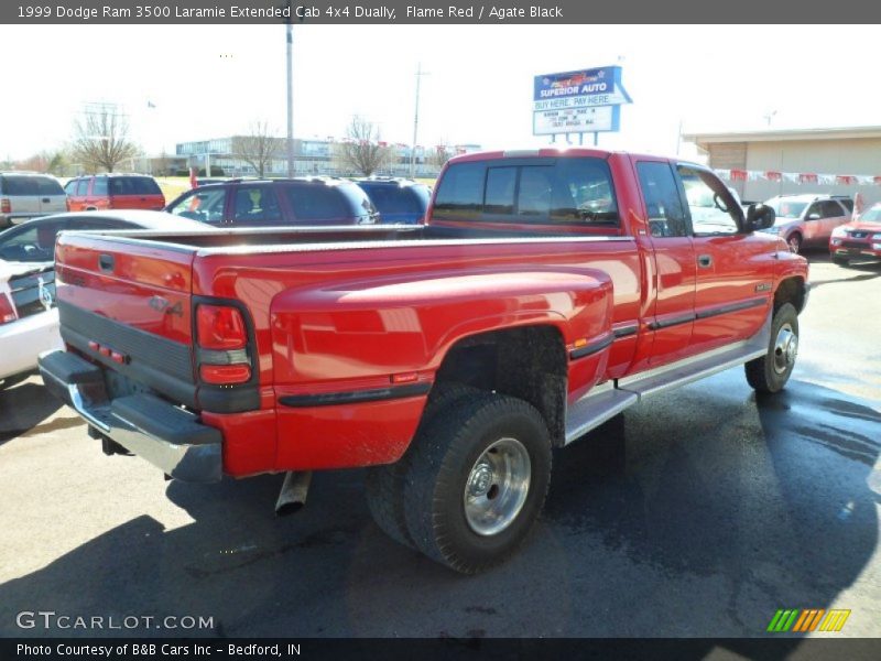 Flame Red / Agate Black 1999 Dodge Ram 3500 Laramie Extended Cab 4x4 Dually