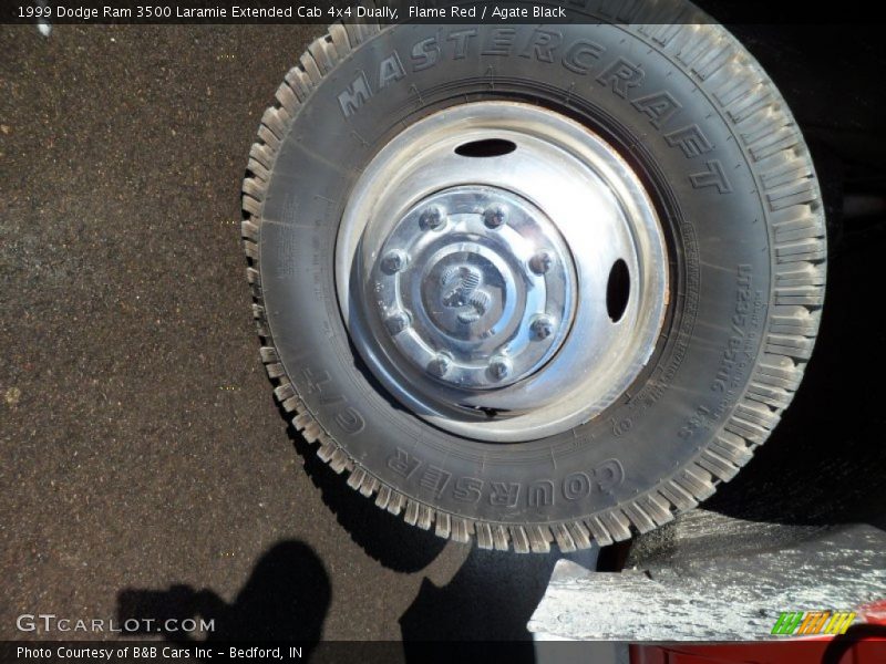 Flame Red / Agate Black 1999 Dodge Ram 3500 Laramie Extended Cab 4x4 Dually