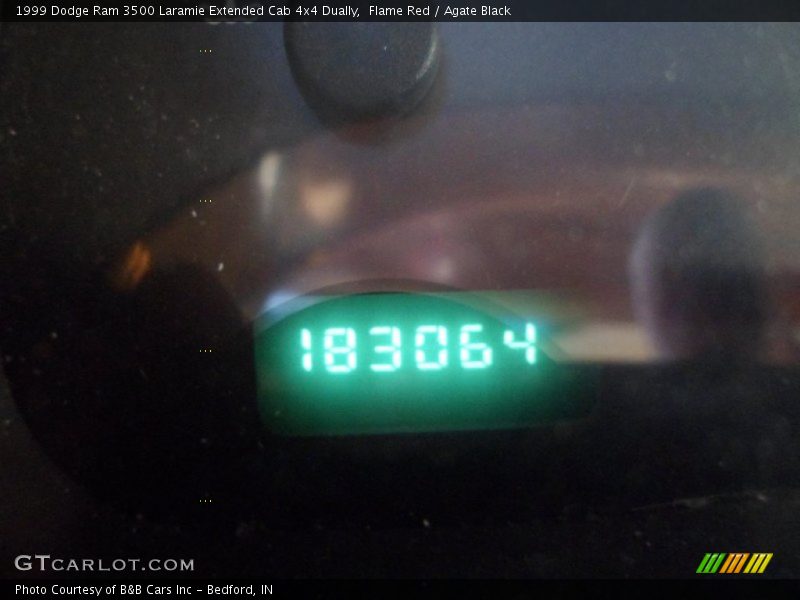 Flame Red / Agate Black 1999 Dodge Ram 3500 Laramie Extended Cab 4x4 Dually