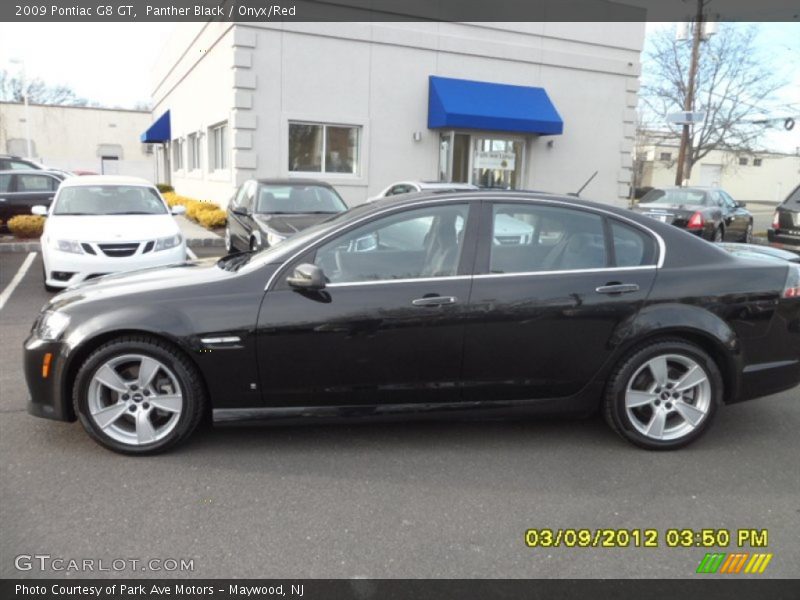 Panther Black / Onyx/Red 2009 Pontiac G8 GT