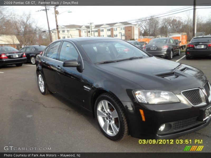 Panther Black / Onyx/Red 2009 Pontiac G8 GT