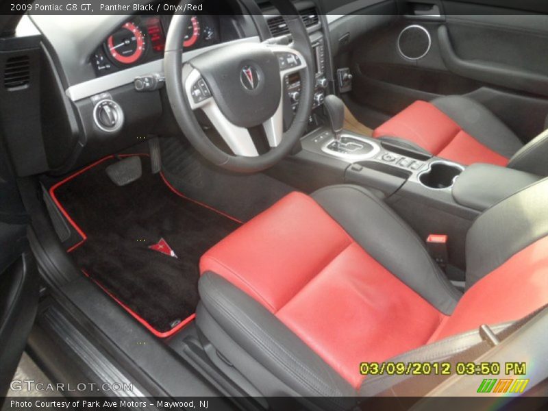 Panther Black / Onyx/Red 2009 Pontiac G8 GT