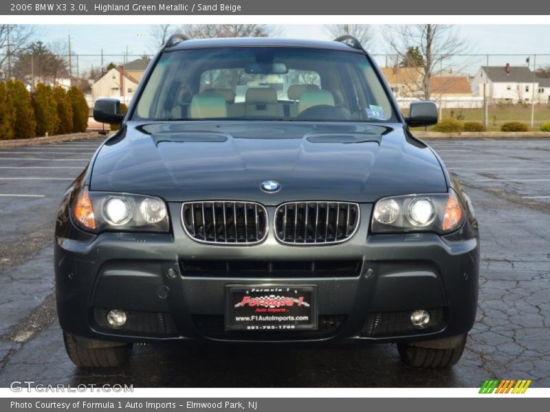 Highland Green Metallic / Sand Beige 2006 BMW X3 3.0i