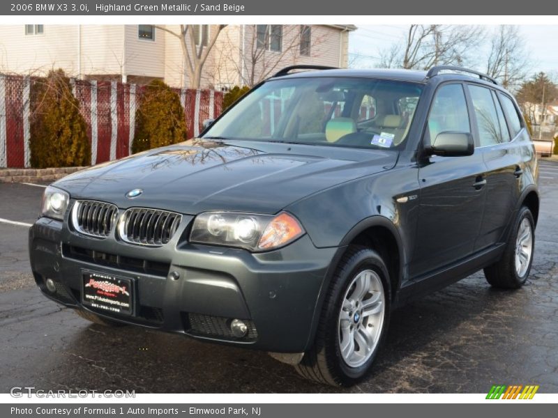 Highland Green Metallic / Sand Beige 2006 BMW X3 3.0i