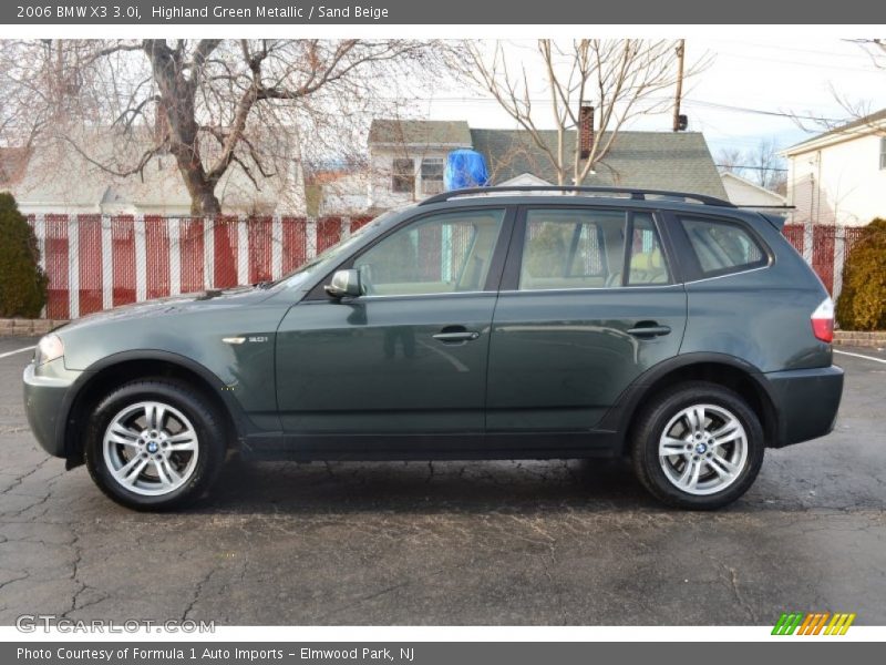 Highland Green Metallic / Sand Beige 2006 BMW X3 3.0i