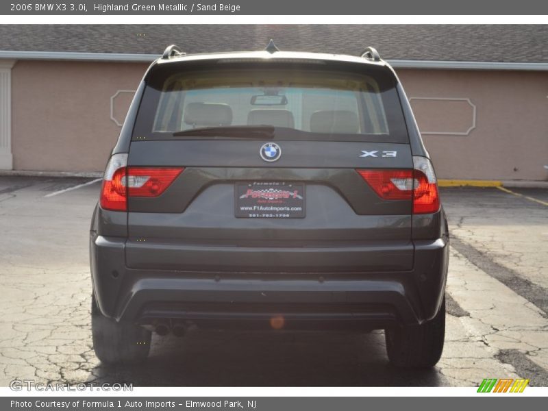 Highland Green Metallic / Sand Beige 2006 BMW X3 3.0i