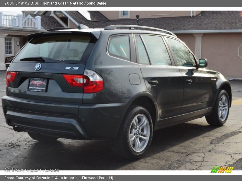 Highland Green Metallic / Sand Beige 2006 BMW X3 3.0i