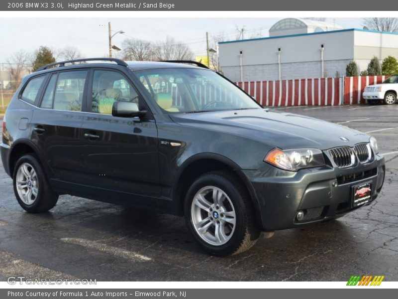 Highland Green Metallic / Sand Beige 2006 BMW X3 3.0i