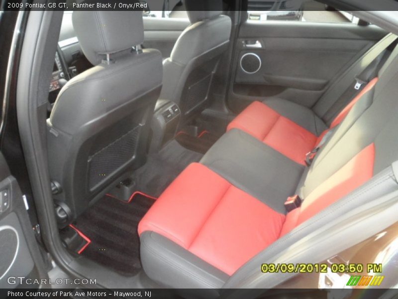 Panther Black / Onyx/Red 2009 Pontiac G8 GT