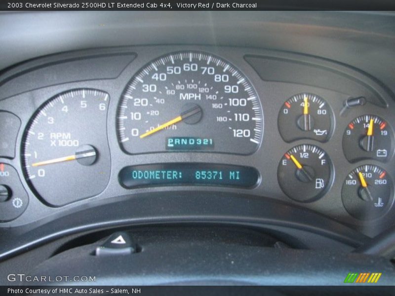 Victory Red / Dark Charcoal 2003 Chevrolet Silverado 2500HD LT Extended Cab 4x4