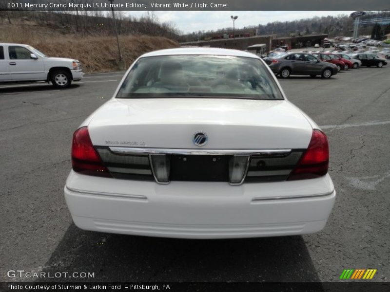 Vibrant White / Light Camel 2011 Mercury Grand Marquis LS Ultimate Edition