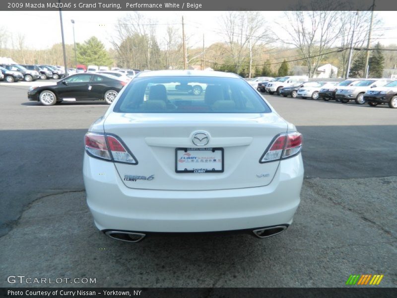Performance White / Beige 2009 Mazda MAZDA6 s Grand Touring