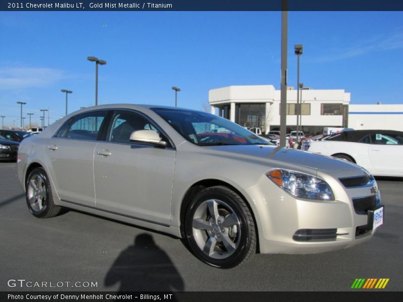 Gold Mist Metallic / Titanium 2011 Chevrolet Malibu LT