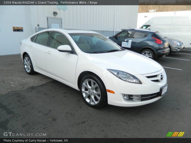 Performance White / Beige 2009 Mazda MAZDA6 s Grand Touring
