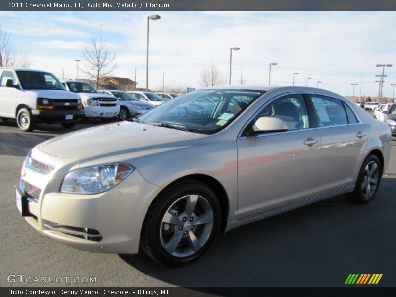 Gold Mist Metallic / Titanium 2011 Chevrolet Malibu LT