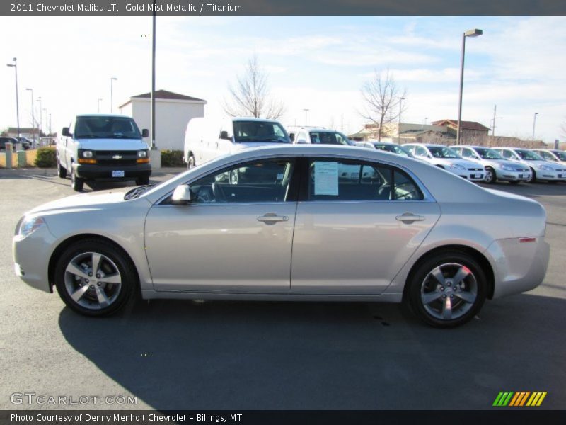 Gold Mist Metallic / Titanium 2011 Chevrolet Malibu LT