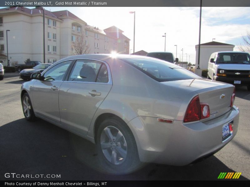 Gold Mist Metallic / Titanium 2011 Chevrolet Malibu LT