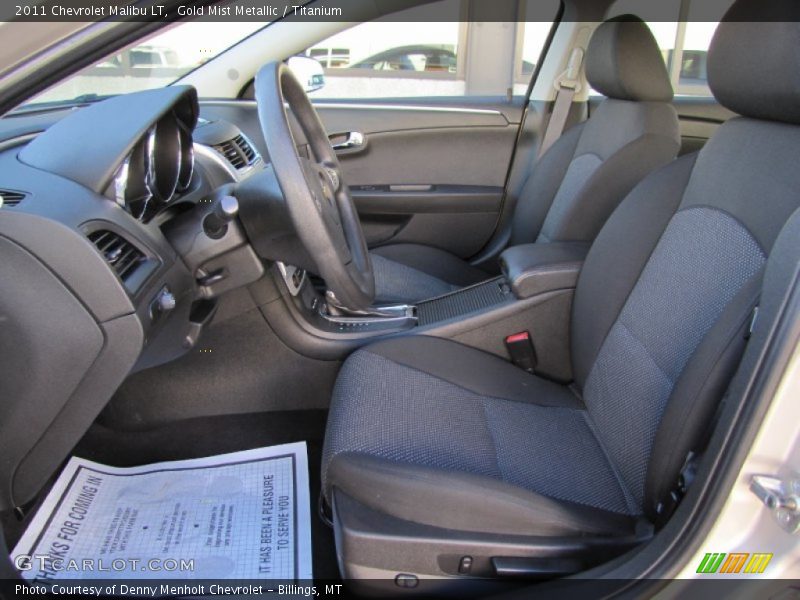 Gold Mist Metallic / Titanium 2011 Chevrolet Malibu LT