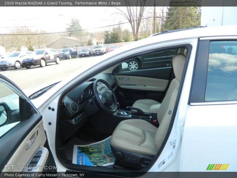 Performance White / Beige 2009 Mazda MAZDA6 s Grand Touring
