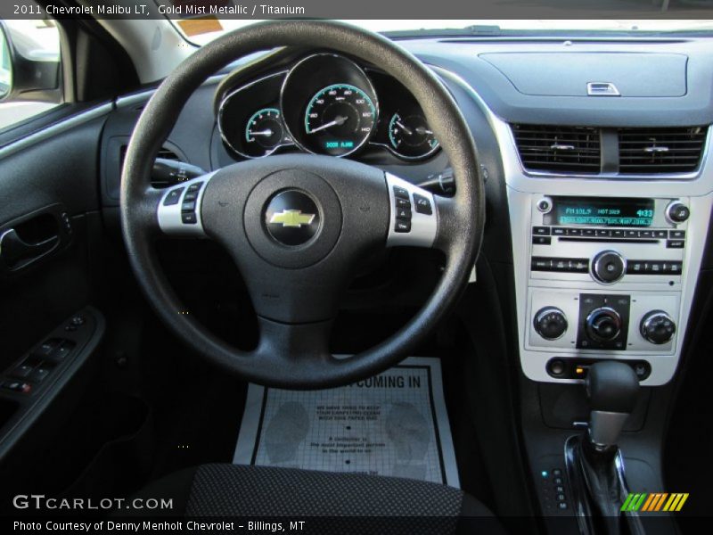 Gold Mist Metallic / Titanium 2011 Chevrolet Malibu LT