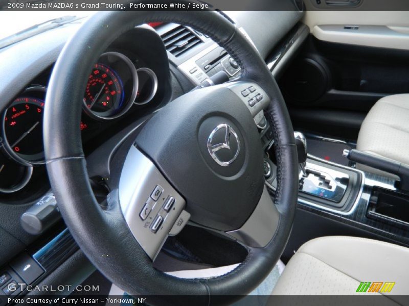 Performance White / Beige 2009 Mazda MAZDA6 s Grand Touring