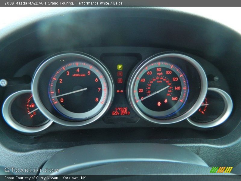 Performance White / Beige 2009 Mazda MAZDA6 s Grand Touring