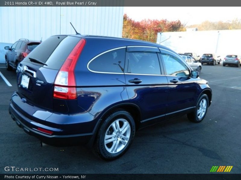 Royal Blue Pearl / Gray 2011 Honda CR-V EX 4WD