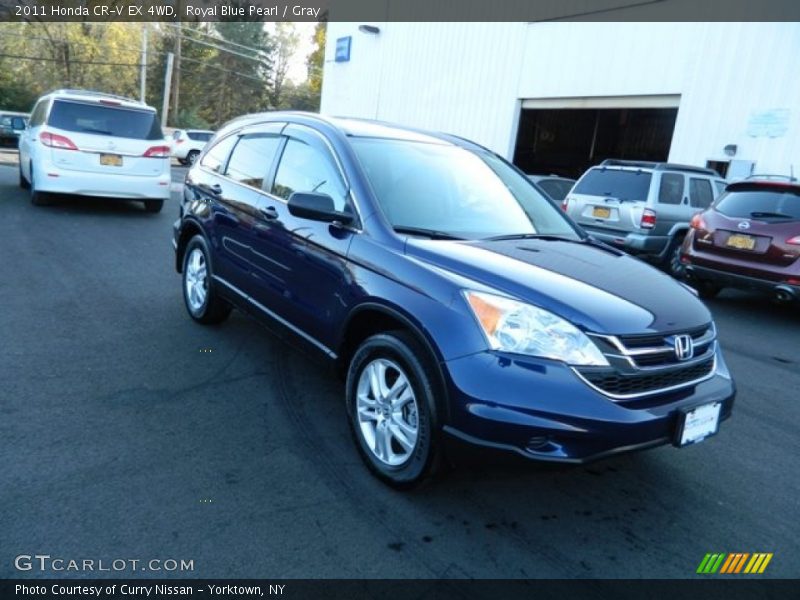 Royal Blue Pearl / Gray 2011 Honda CR-V EX 4WD