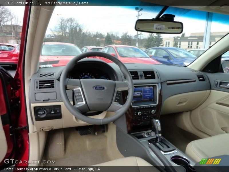 Red Candy Metallic / Camel 2012 Ford Fusion SEL