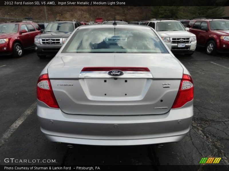 Ingot Silver Metallic / Medium Light Stone 2012 Ford Fusion SEL V6 AWD