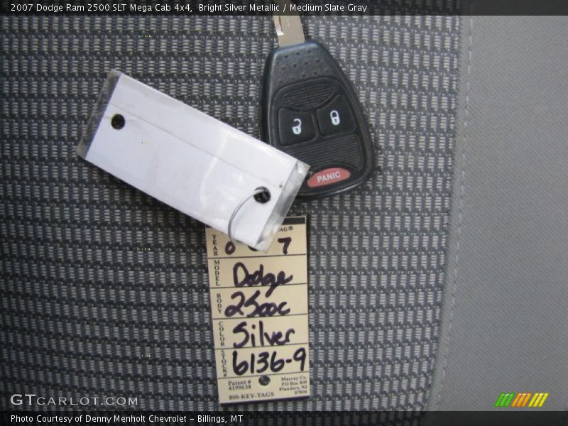 Bright Silver Metallic / Medium Slate Gray 2007 Dodge Ram 2500 SLT Mega Cab 4x4