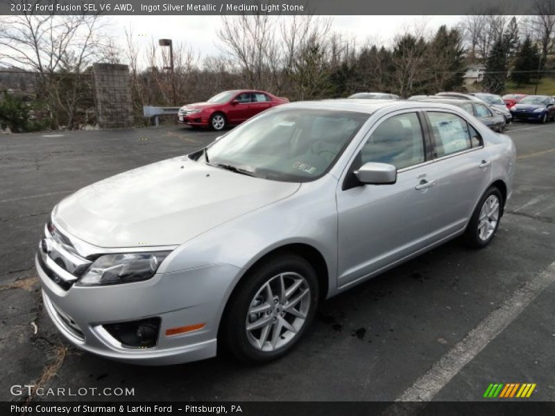 Ingot Silver Metallic / Medium Light Stone 2012 Ford Fusion SEL V6 AWD
