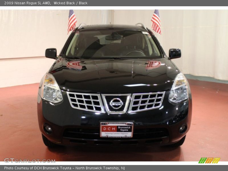 Wicked Black / Black 2009 Nissan Rogue SL AWD